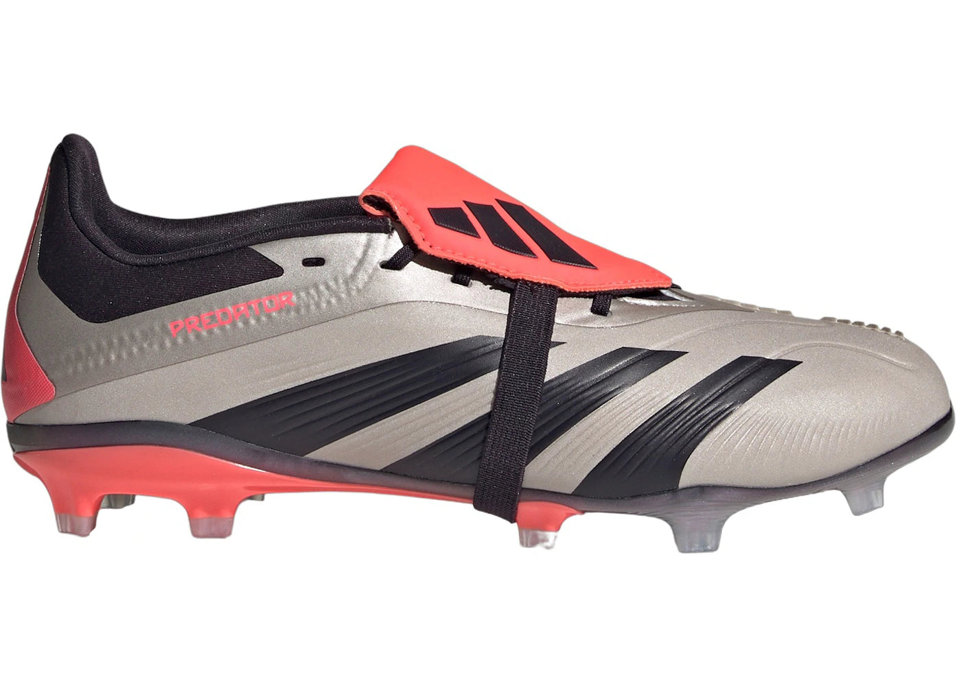 adidas Predator Elite Fold-Over Tongue FG-Platinum Metallic Aurora Black Carbon (GS)