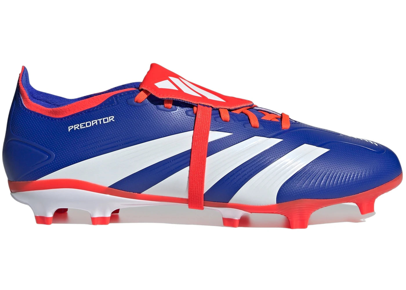 adidas Predator League Fold-Over Tongue FG-Lucid Blue Cloud White Solar Red