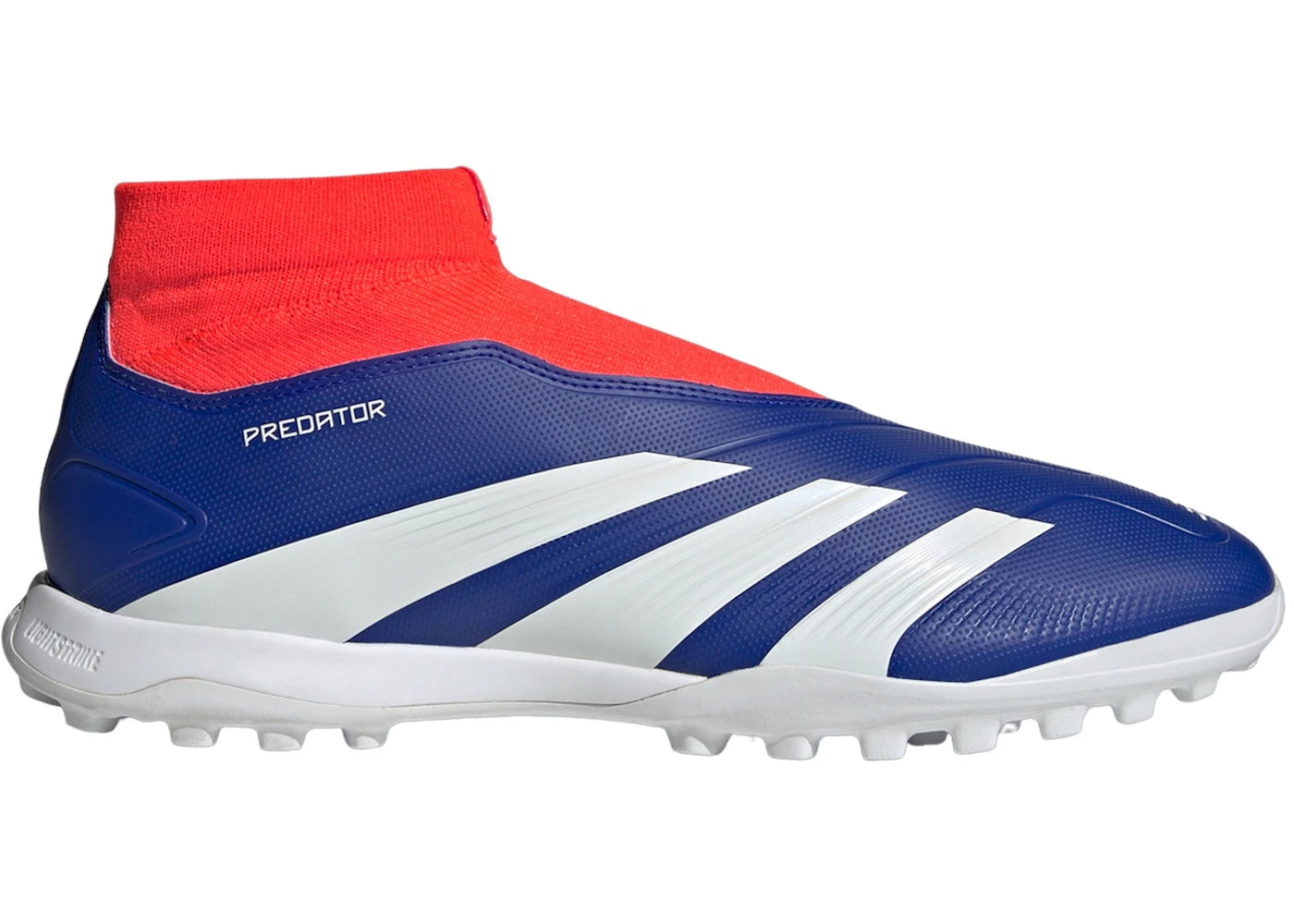 adidas Predator League Laceless Turf-Lucid Blue Cloud White Solar Red