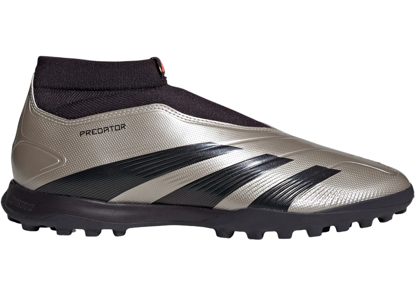 adidas Predator League Laceless Turf-Platinum Metallic Aurora Black Turbo