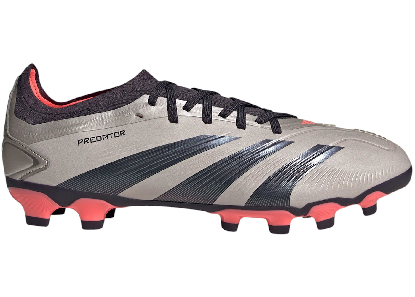 adidas Predator Pro MG-Platinum Metallic Aurora Black Turbo