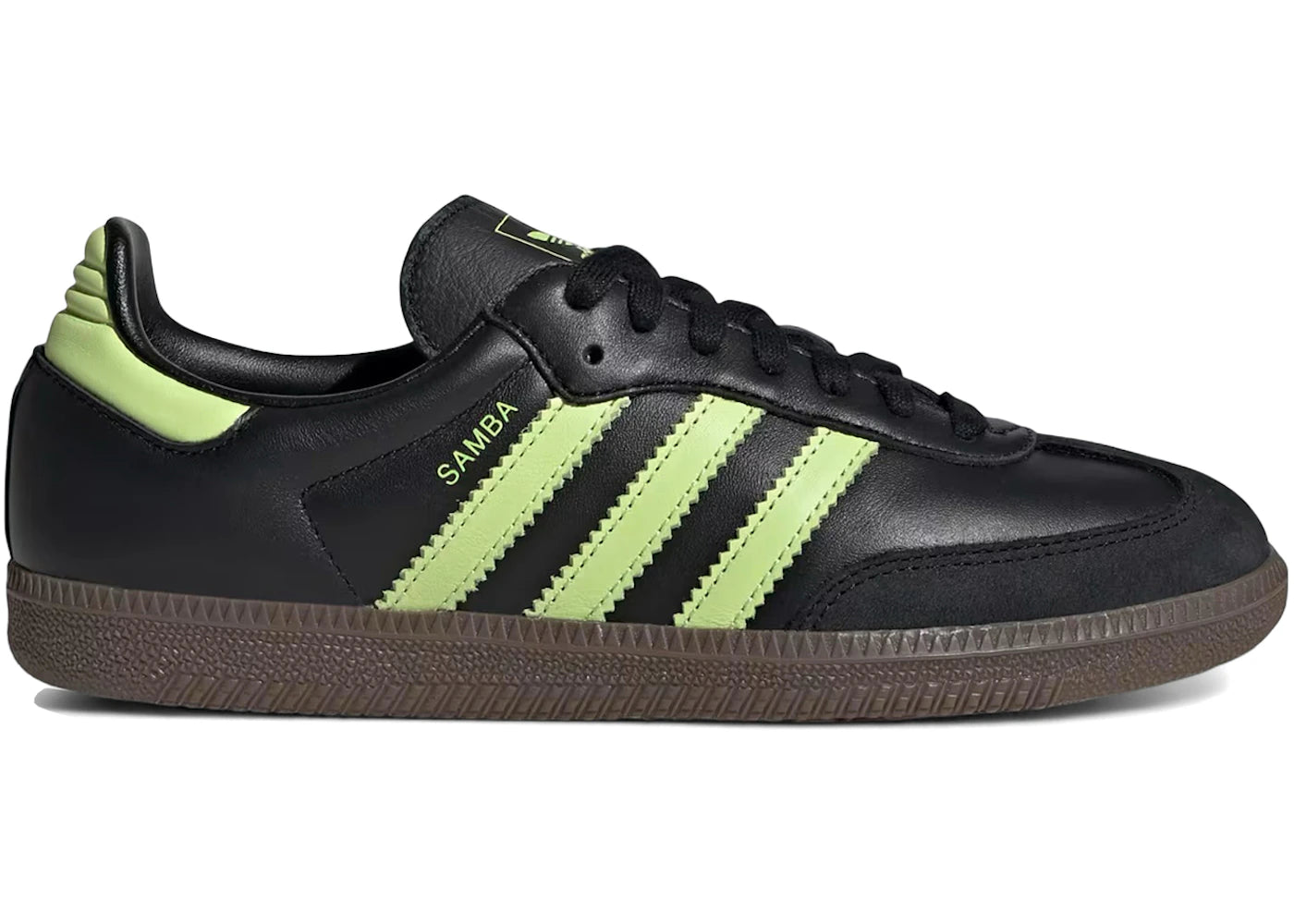 adidas Samba OG-Black Pulse Lime (Women's)