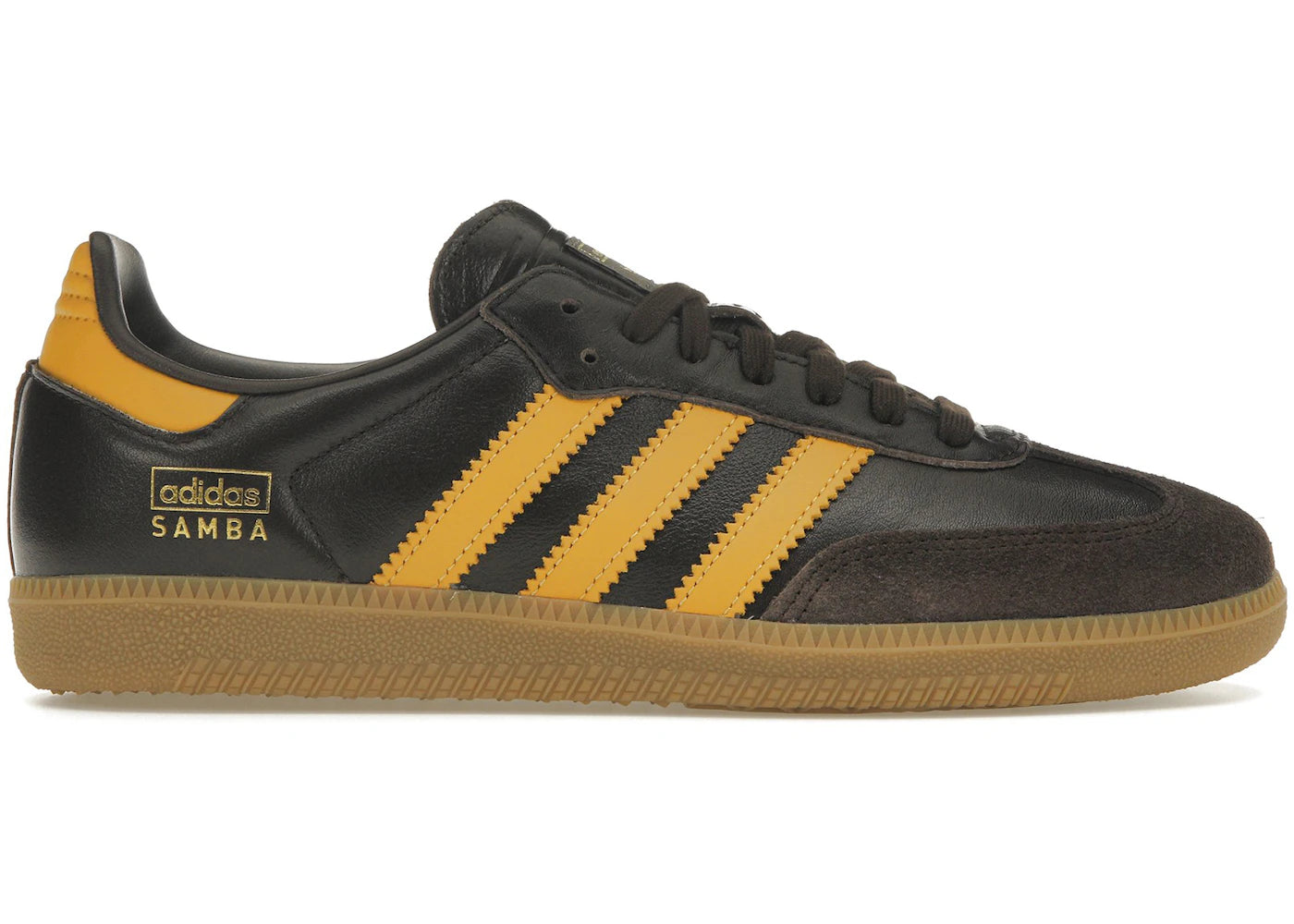 adidas Samba OG-Marron foncé Jaune pré-aimé