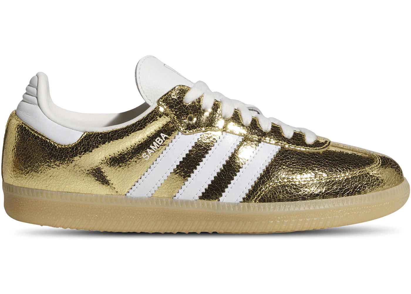 adidas Samba OG-Gold Metallic Cracked Leather (Women's)