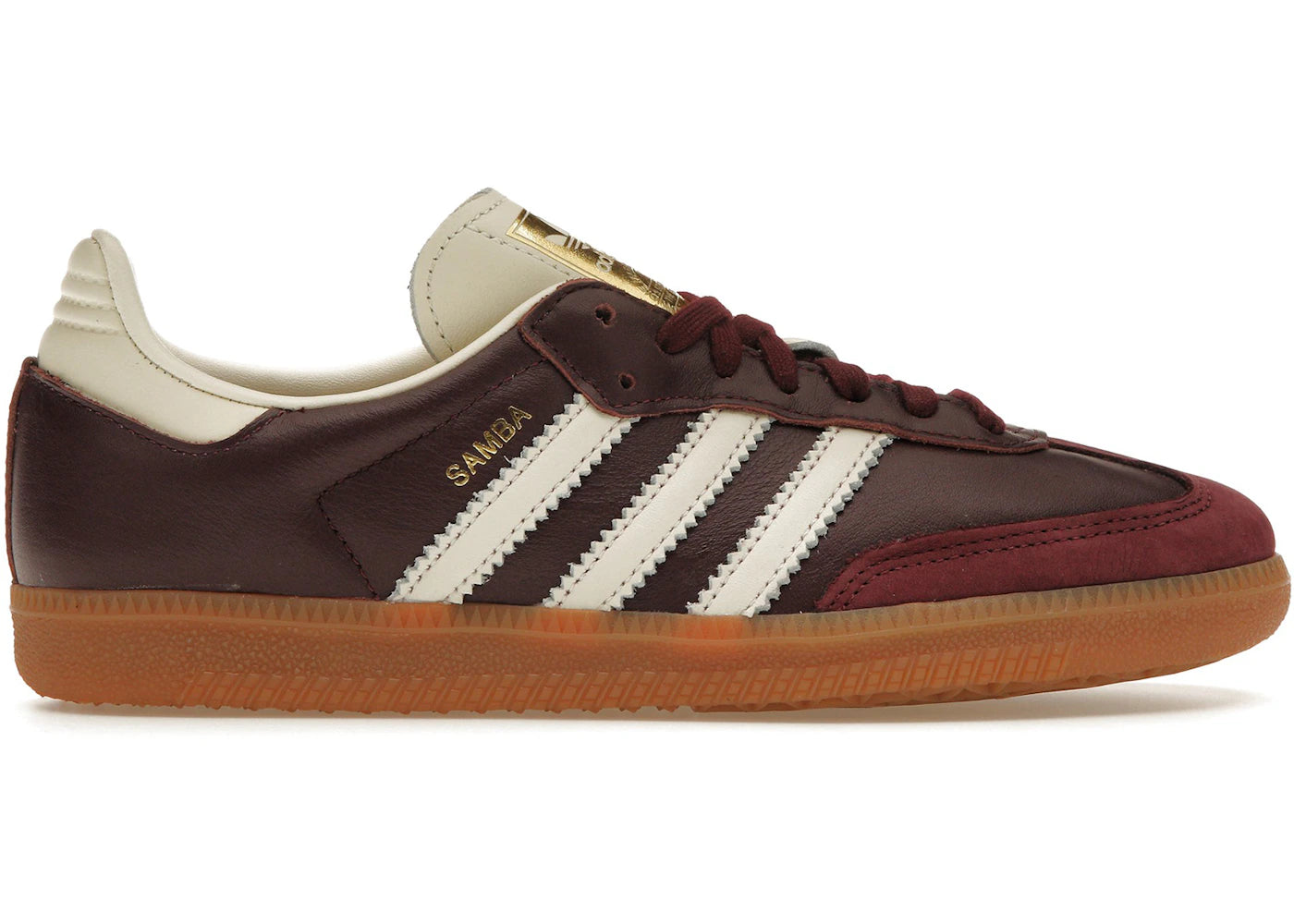 adidas Samba OG-Maroon Gold Metallic (Women's)