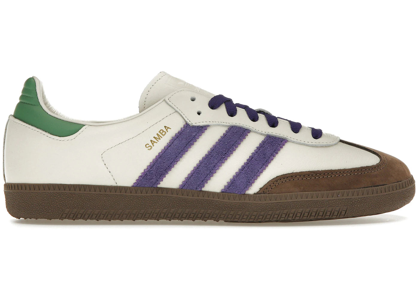 adidas Samba OG - Blanc cassé, violet, vert, marron (Femme)