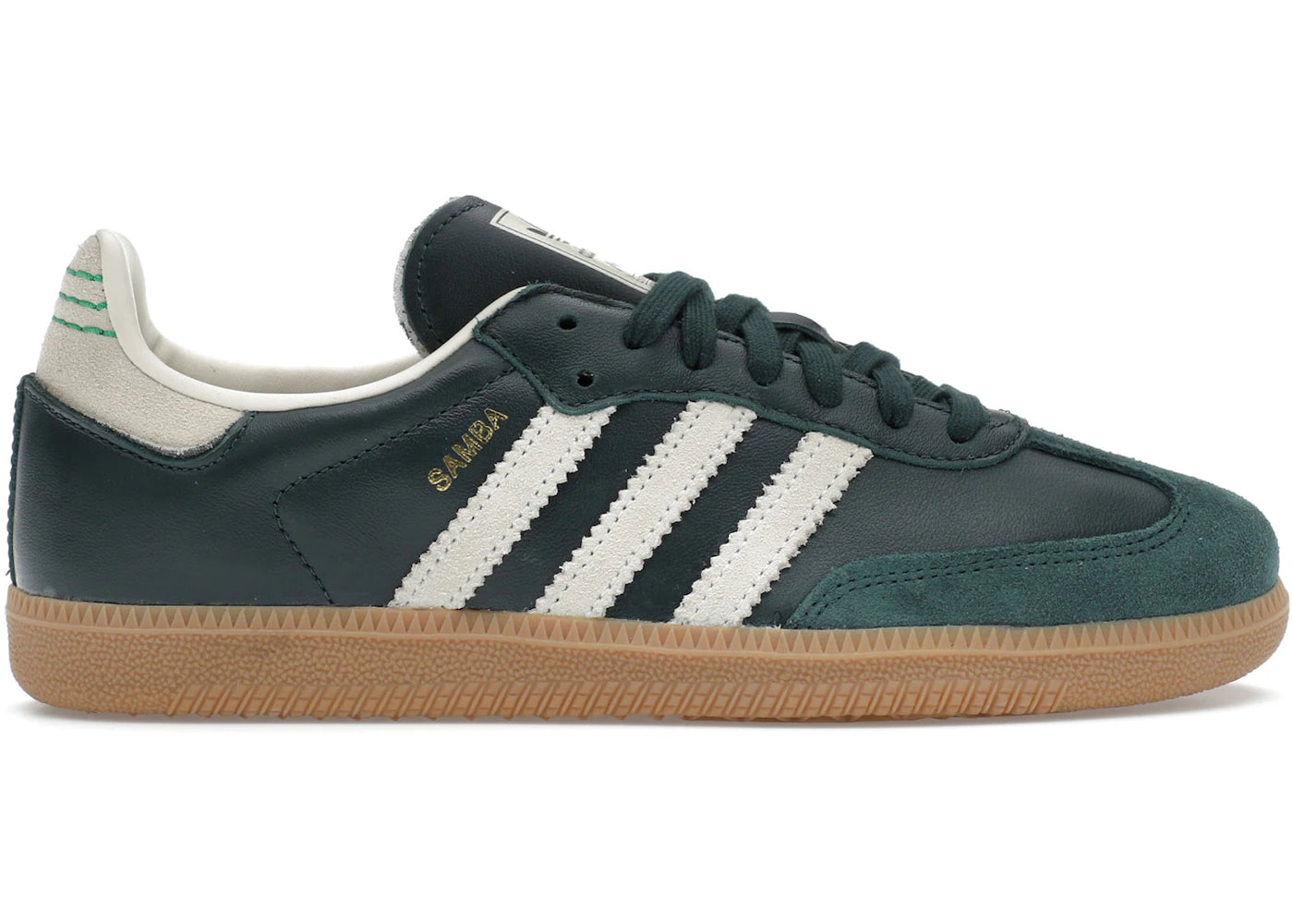 adidas Samba OG-Shadow Green Cream White Gold Metallic