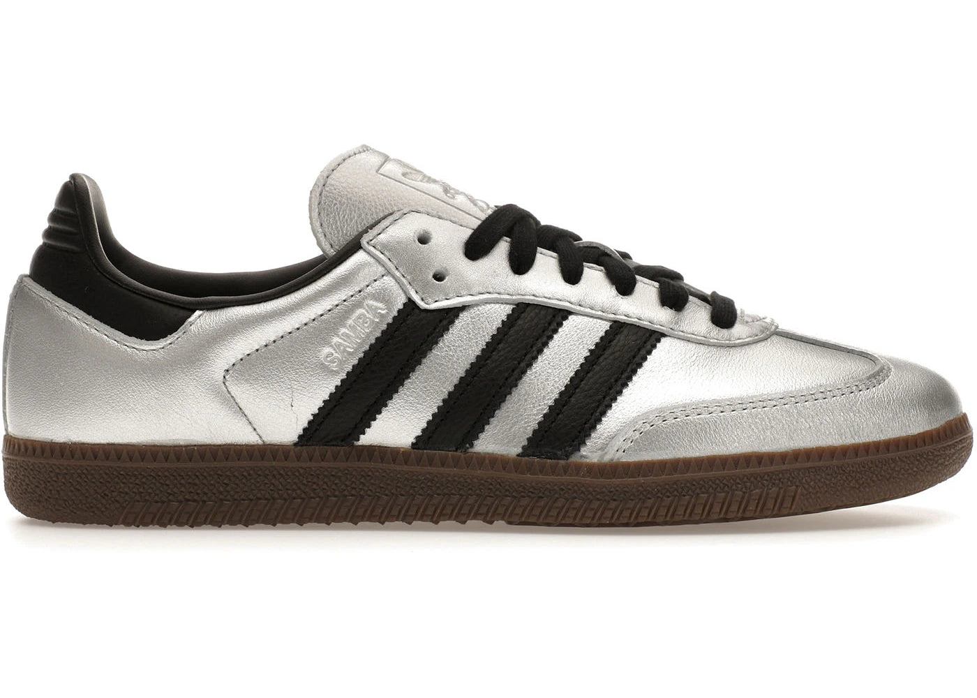 adidas Samba OG - Argent Métallisé Noir Gomme (Femme)