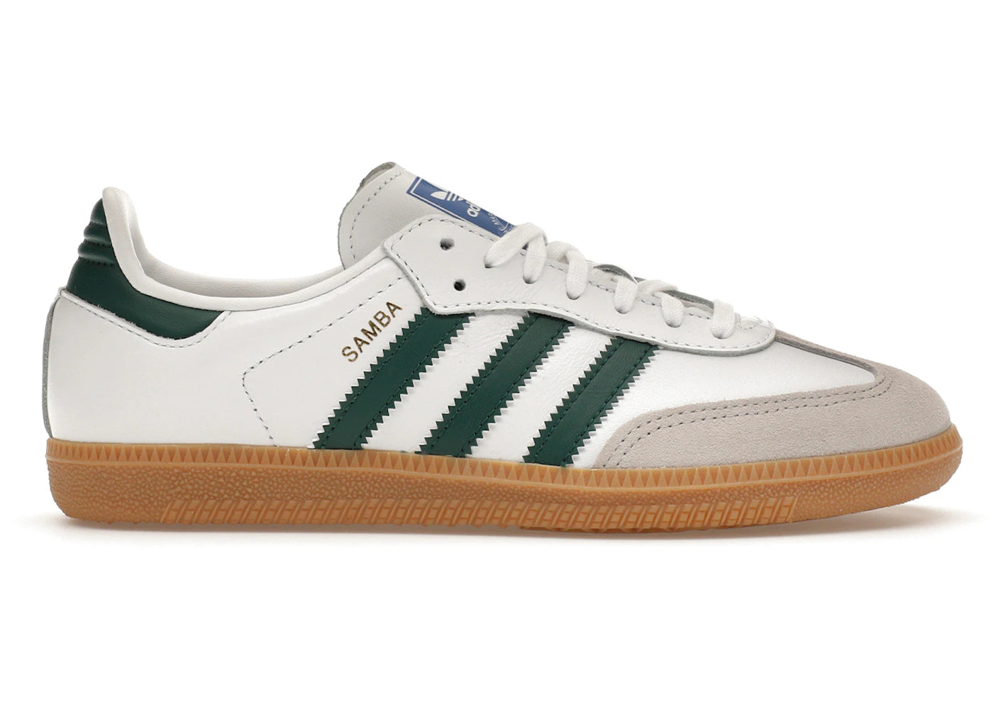adidas Samba OG-White Collegiate Green Gum (Kids)