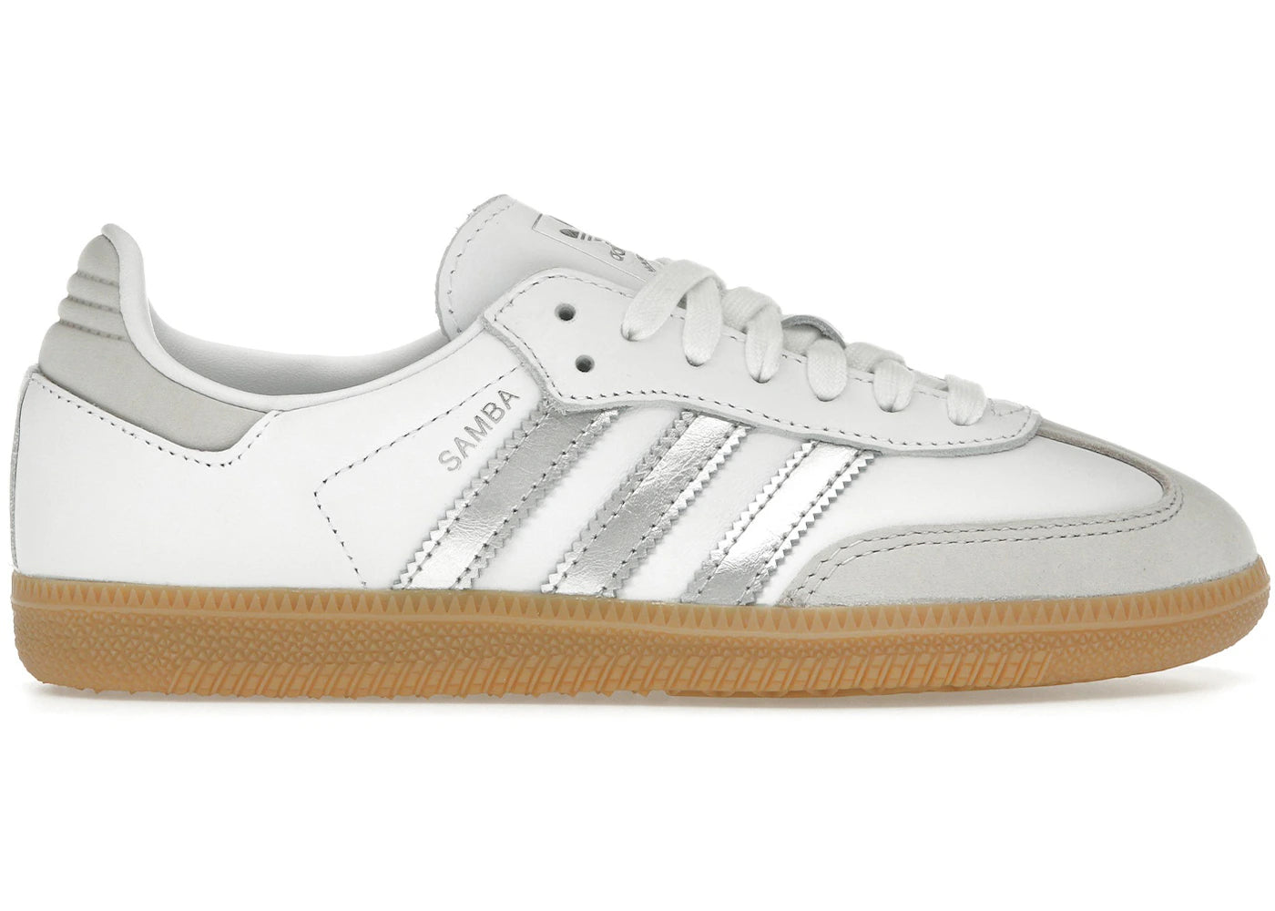 adidas Samba OG-White Silver Metallic Grey (Women's)
