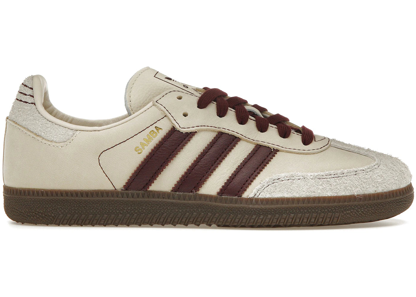 adidas Samba OG-Wonder White Maroon (Women's)