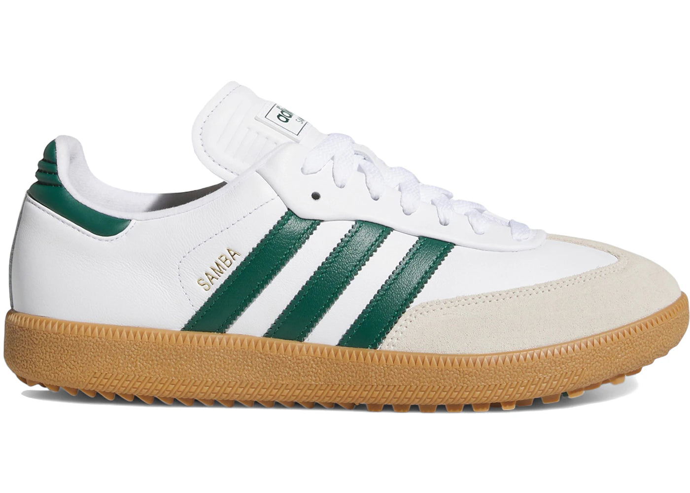 adidas Samba Spikeless Golf-Cloud White Collegiate Green Gum