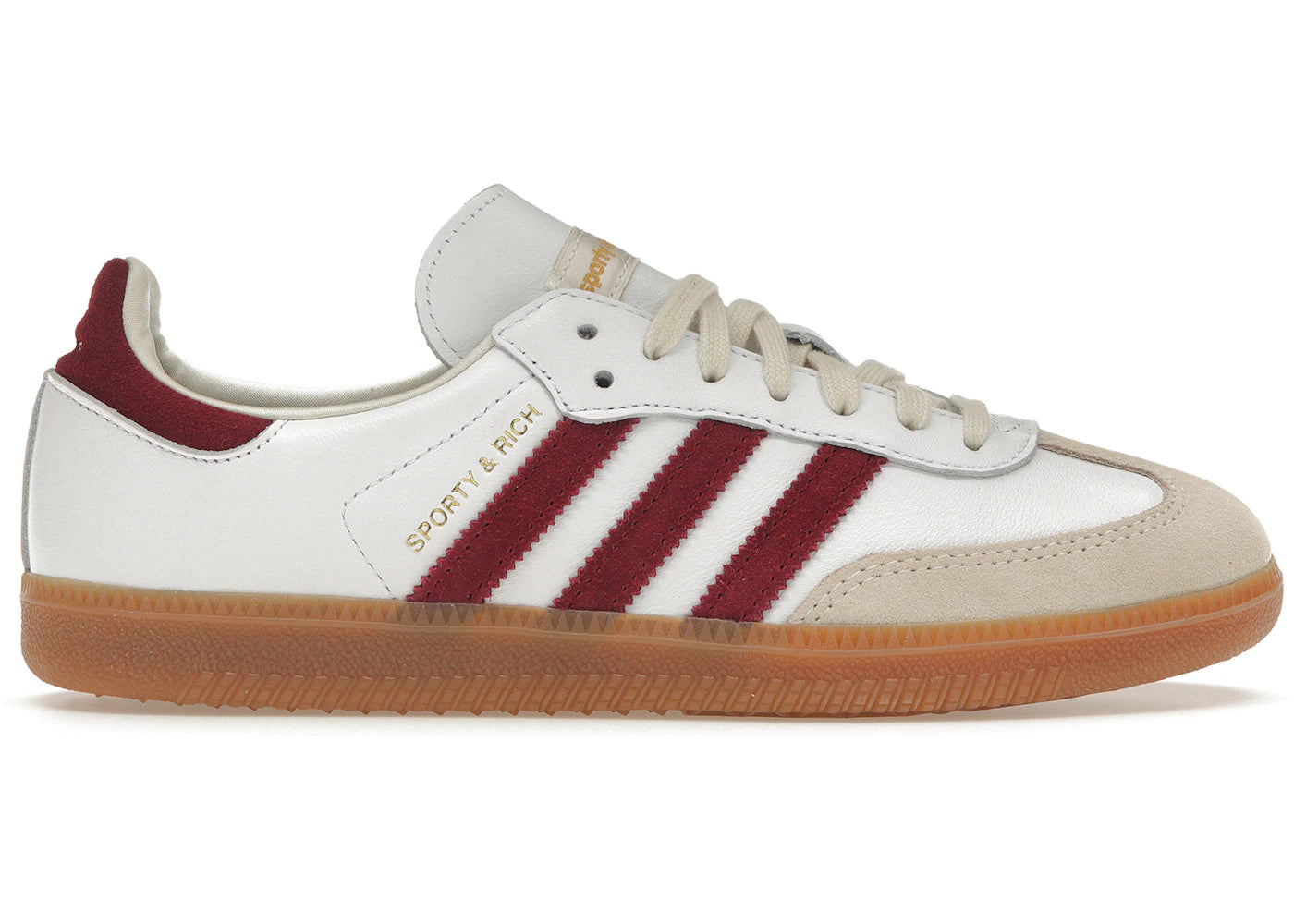 adidas Samba-Sporty & Rich White Collegiate Burgundy