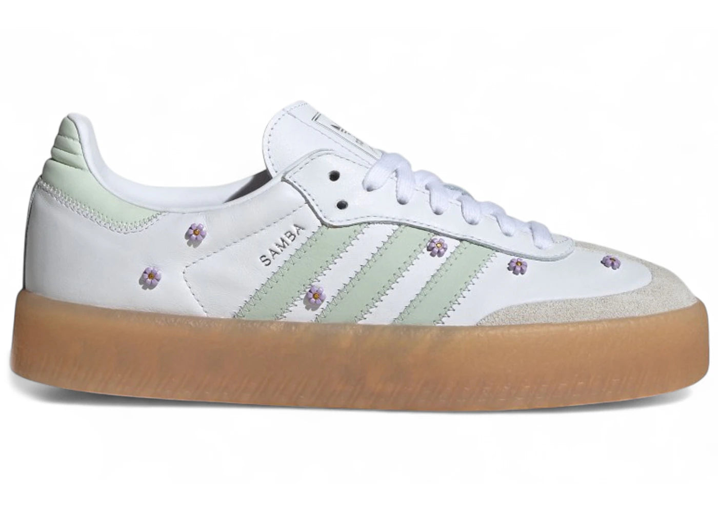 adidas Sambae-Floral White Linen Green Gum (Women's)