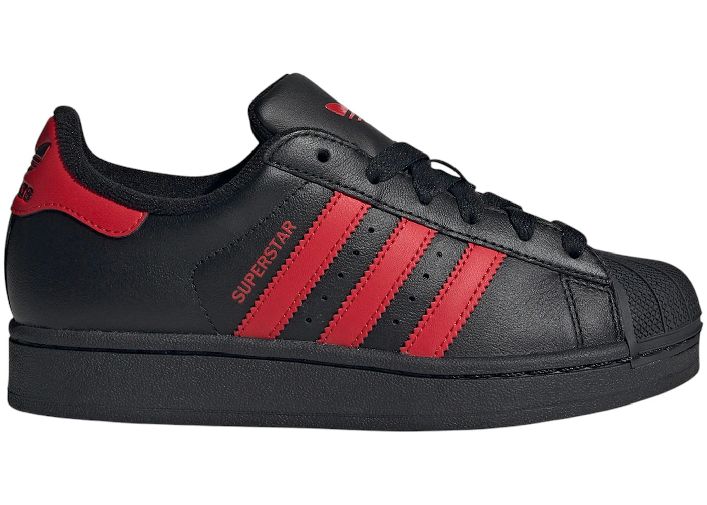 adidas Superstar II Core Black Better Scarlet