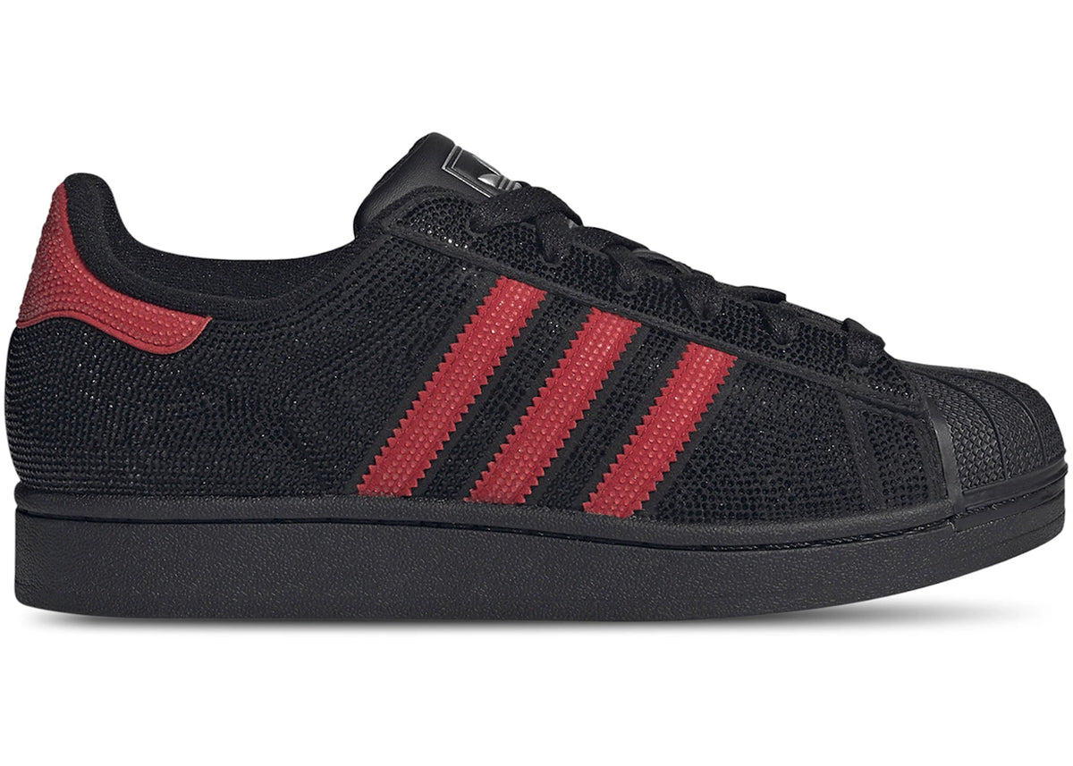 adidas Superstar II Rhinestone Black Better Scarlet - main view