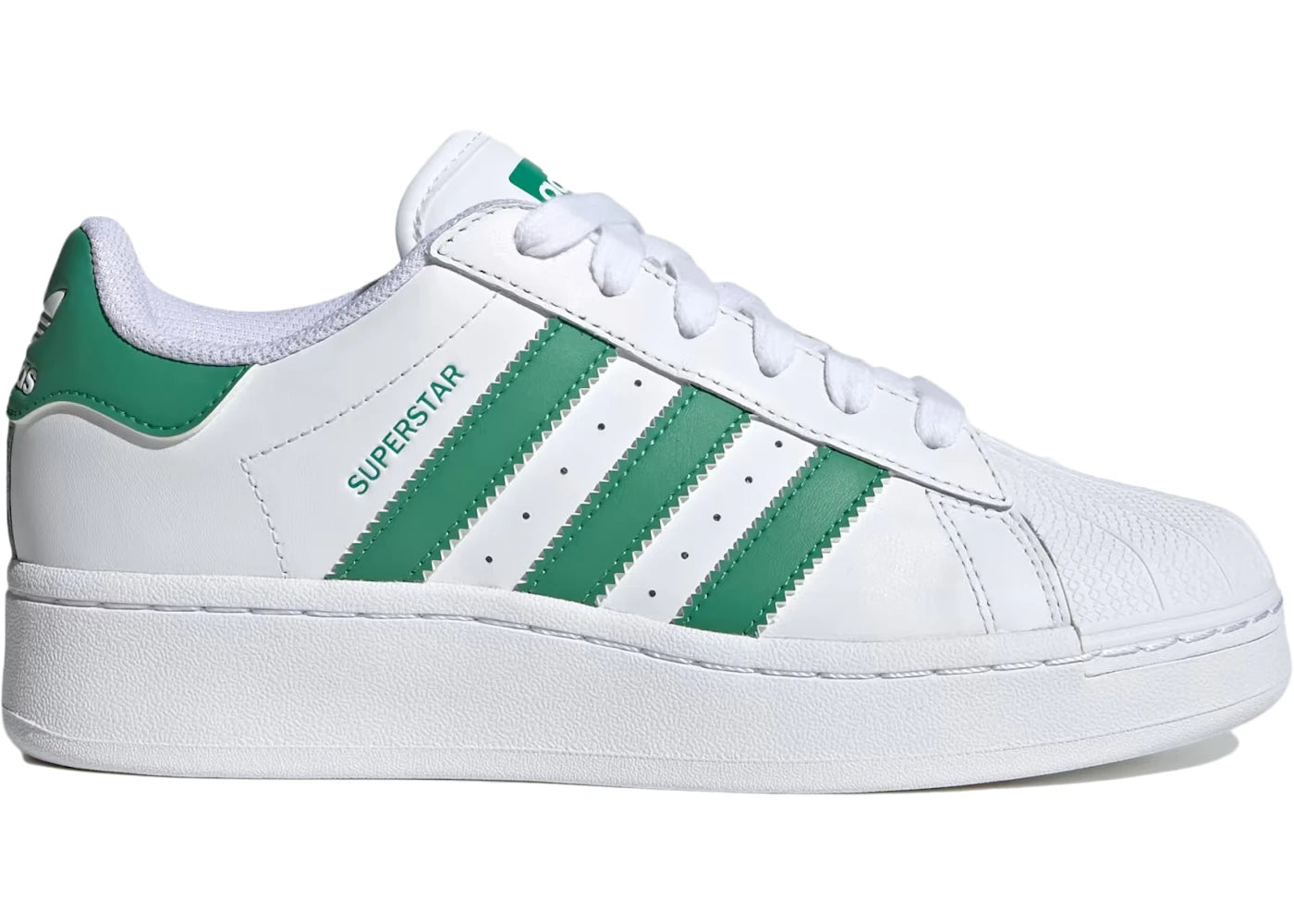 adidas Superstar XLG-White Semi Court Green (Women's)