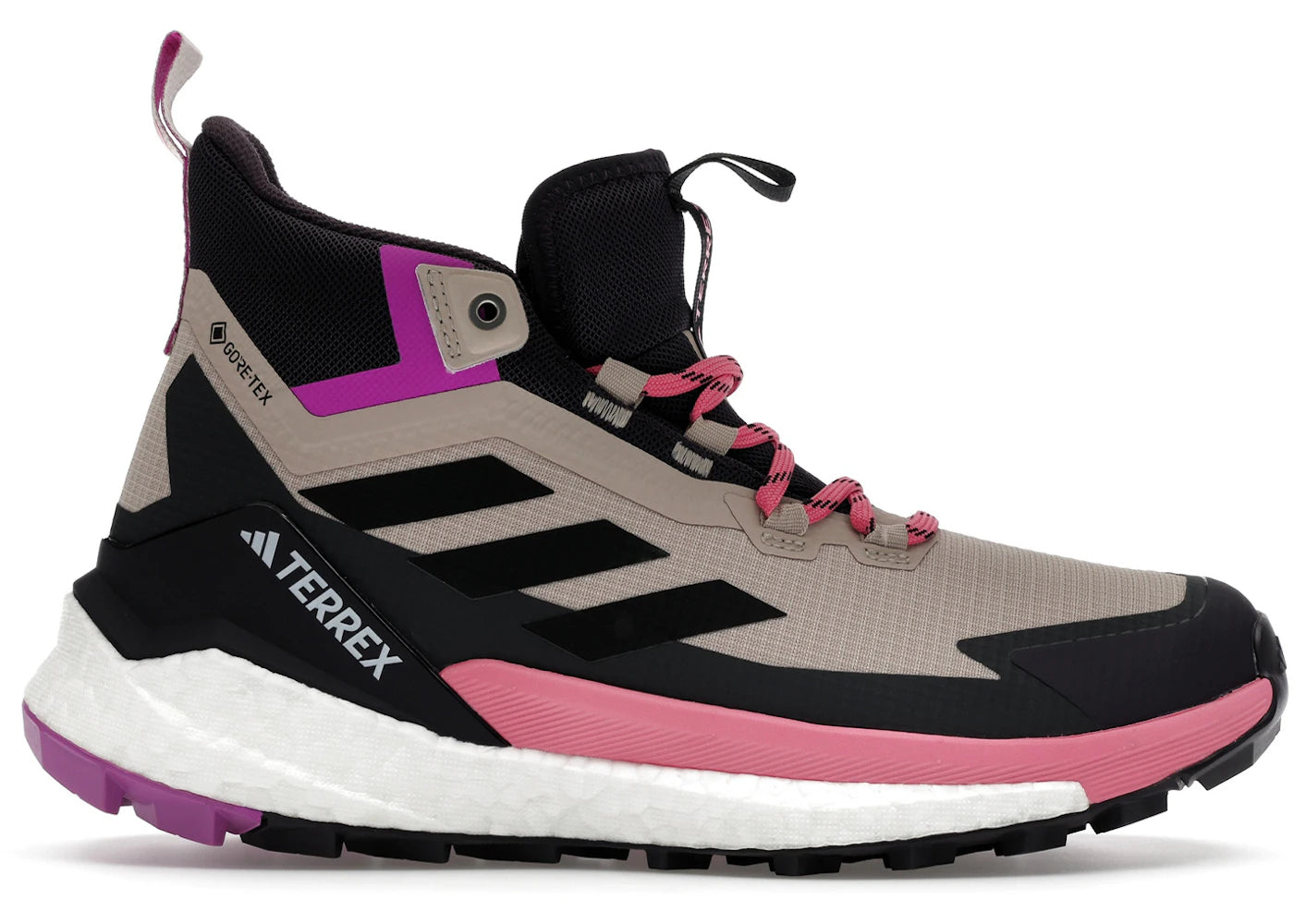 adidas Terrex Free Hiker 2.0 Gore-Tex Wonder Beige Pink Fusion Aurora Black - main view