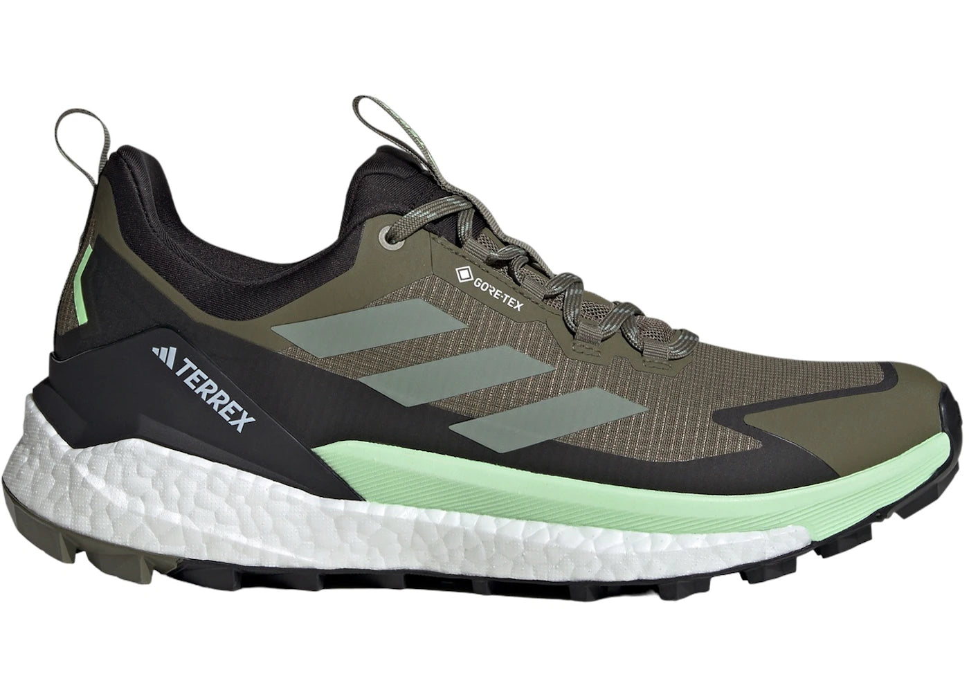 adidas Terrex Free Hiker 2.0 Low Gore-Tex Olive Strata Silver Green Core Black - main view