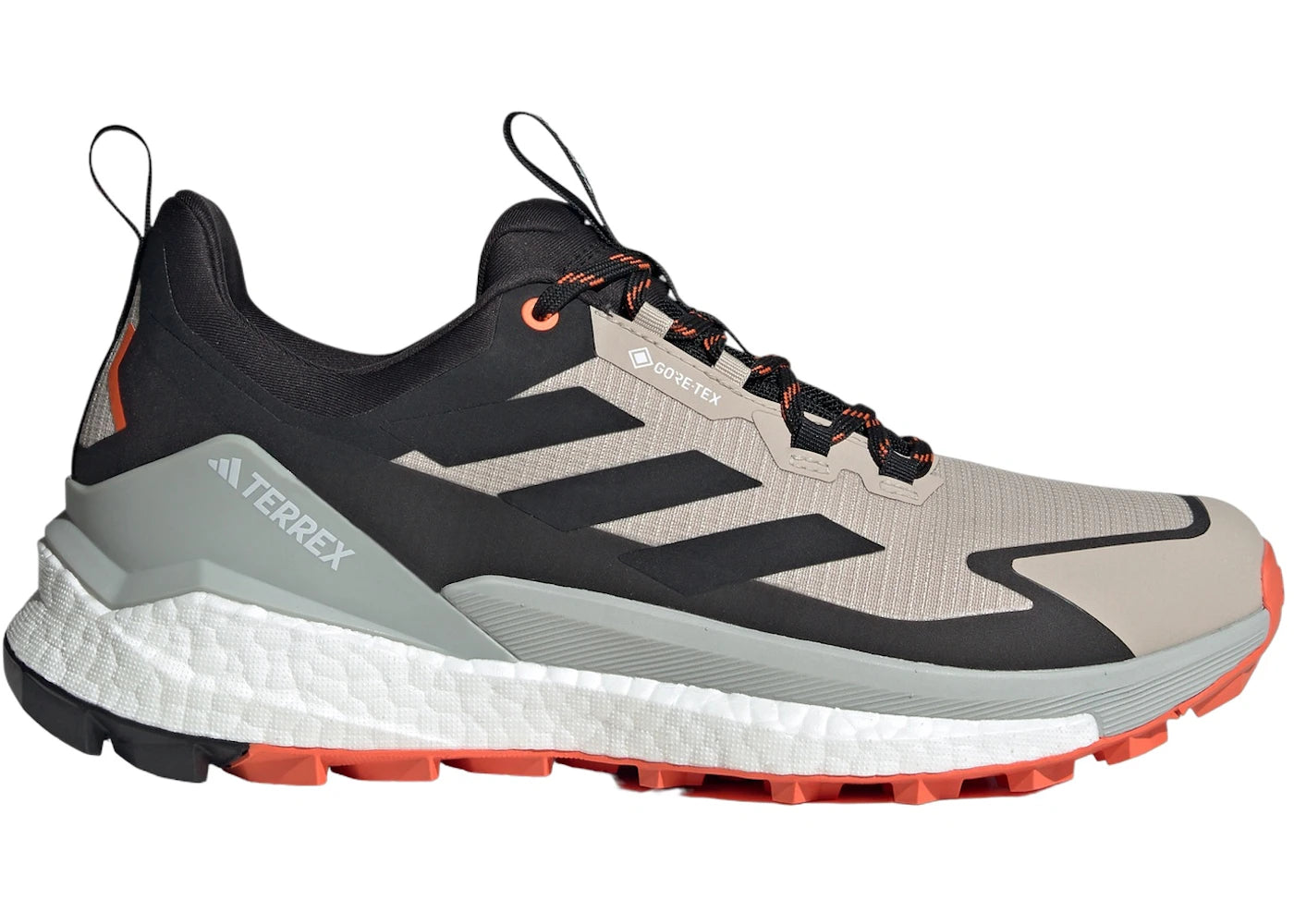 adidas Terrex Free Hiker 2.0 Low Gore-Tex Wonder Beige Core Black Semi Impact Orange - main view