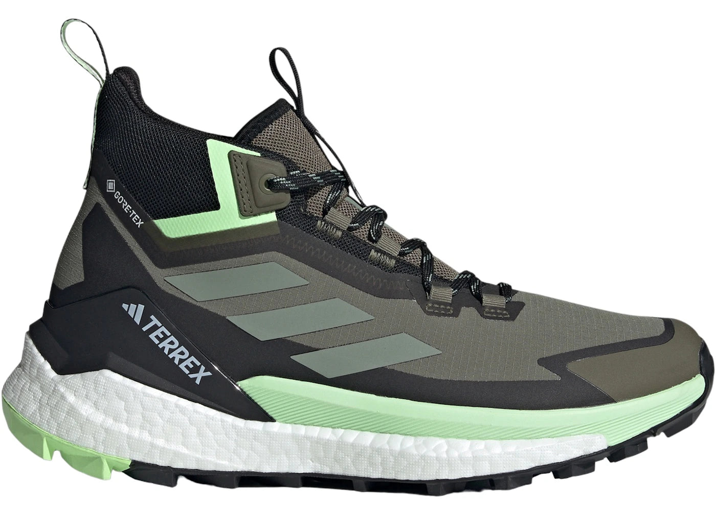 adidas Terrex Free Hiker Gore-Tex 2.0 Olive Strata Silver Green Aurora Black - main view