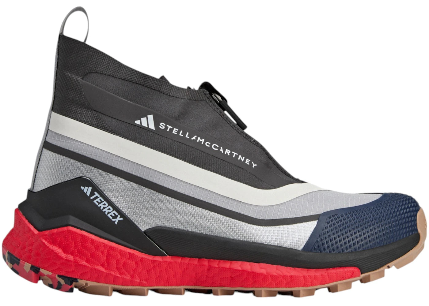 adidas Terrex Free Hiker Gore-Tex By Stella Mccartney Silver Metallic Cloud White Active Red - main view