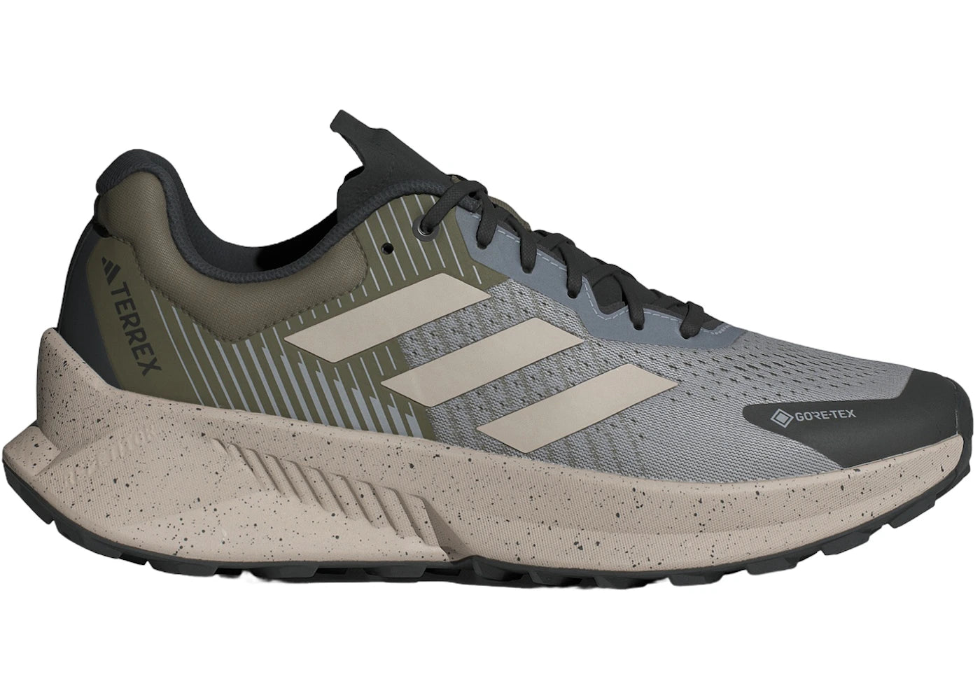 adidas Terrex Soulstride Flow Gore-Tex Charcoal Solid Grey Wonder Beige Olive Strata - main view