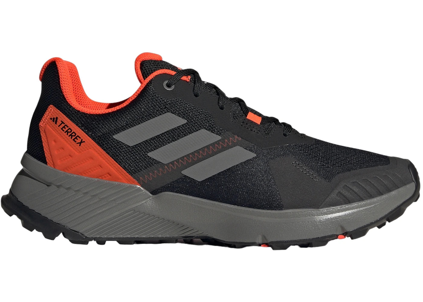 adidas Terrex Soulstride Trail Core Black Grey Solar Red - main view