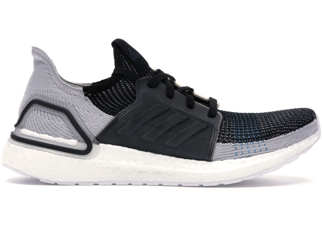 adidas Ultra Boost 19 Core Black Grey Six Shock Cyan