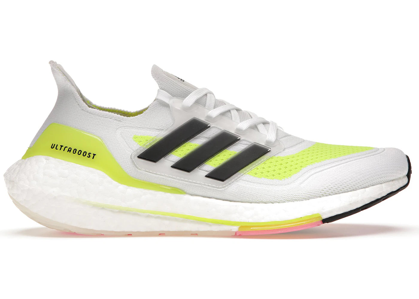 adidas Ultra Boost 21-White Solar Yellow