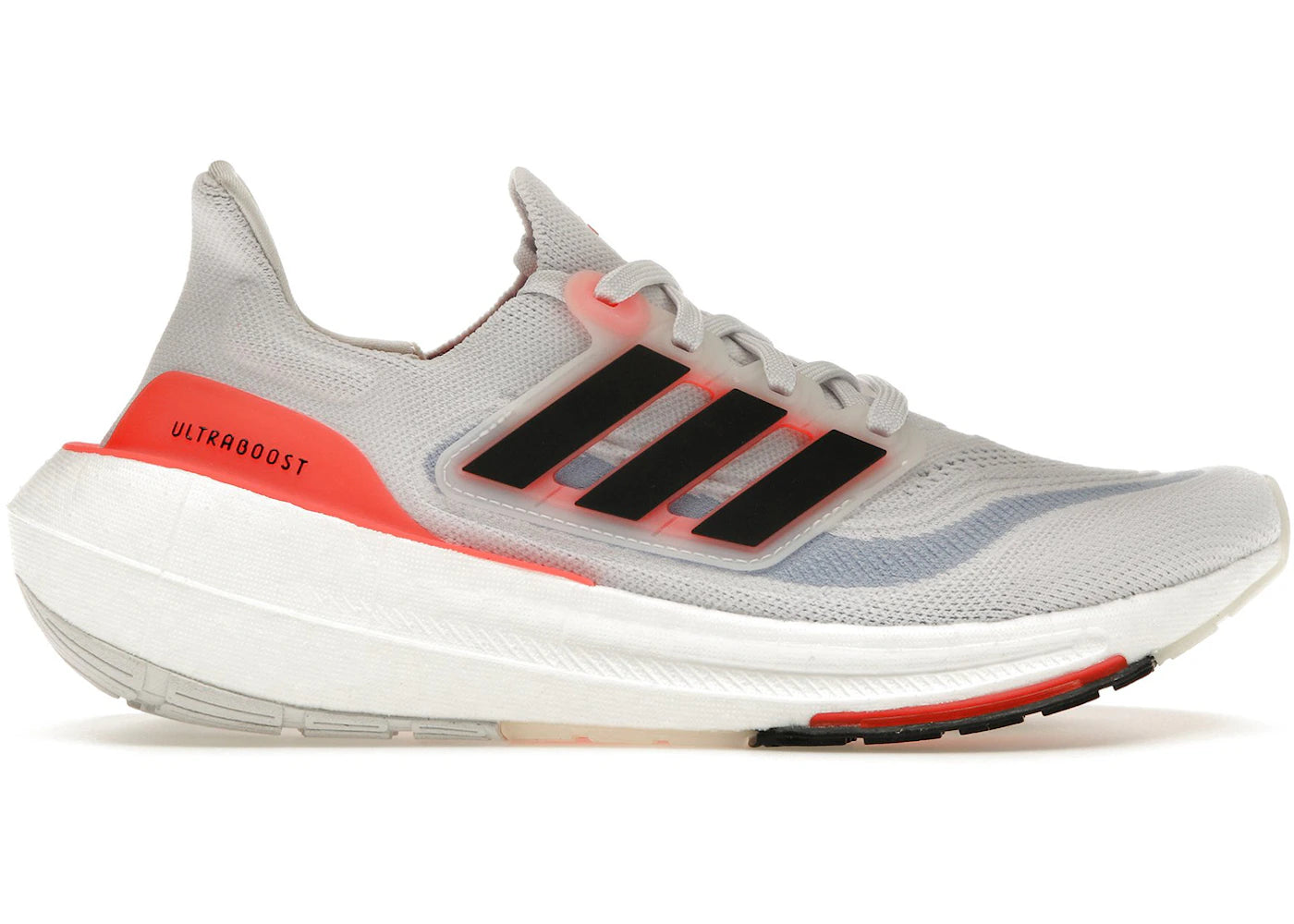 adidas Ultra Boost Light-White Black Solar Red (Femme)