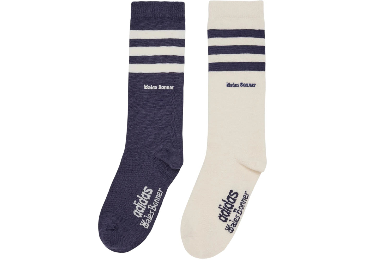 adidas Wales Bonner 3-Stripes Socks-Night Navy Chalk White