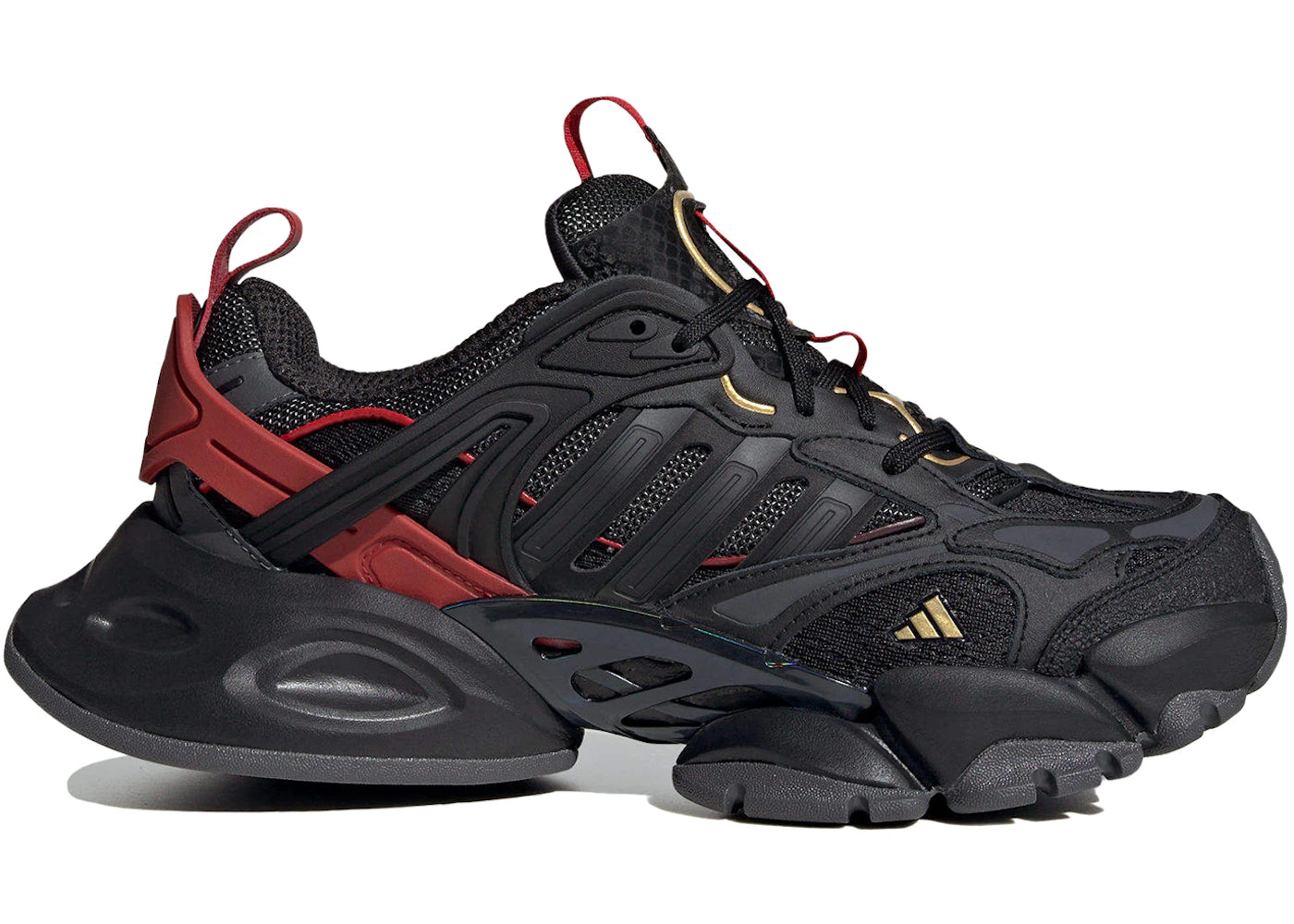 adidas XLG Runner Deluxe-Black Gold Metallic Red