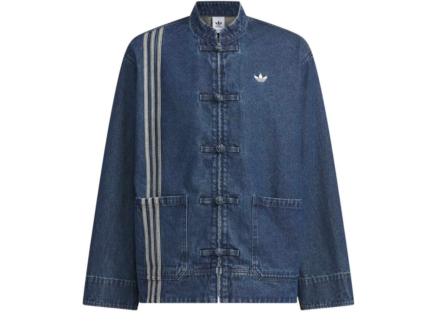 adidas CTT Oversized Chinese Track Top 3.0 Gender Neutral Jacket  Medium Blue Denim