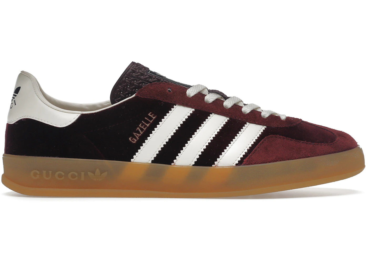 adidas x Gucci-Gazelle Burgundy Velvet