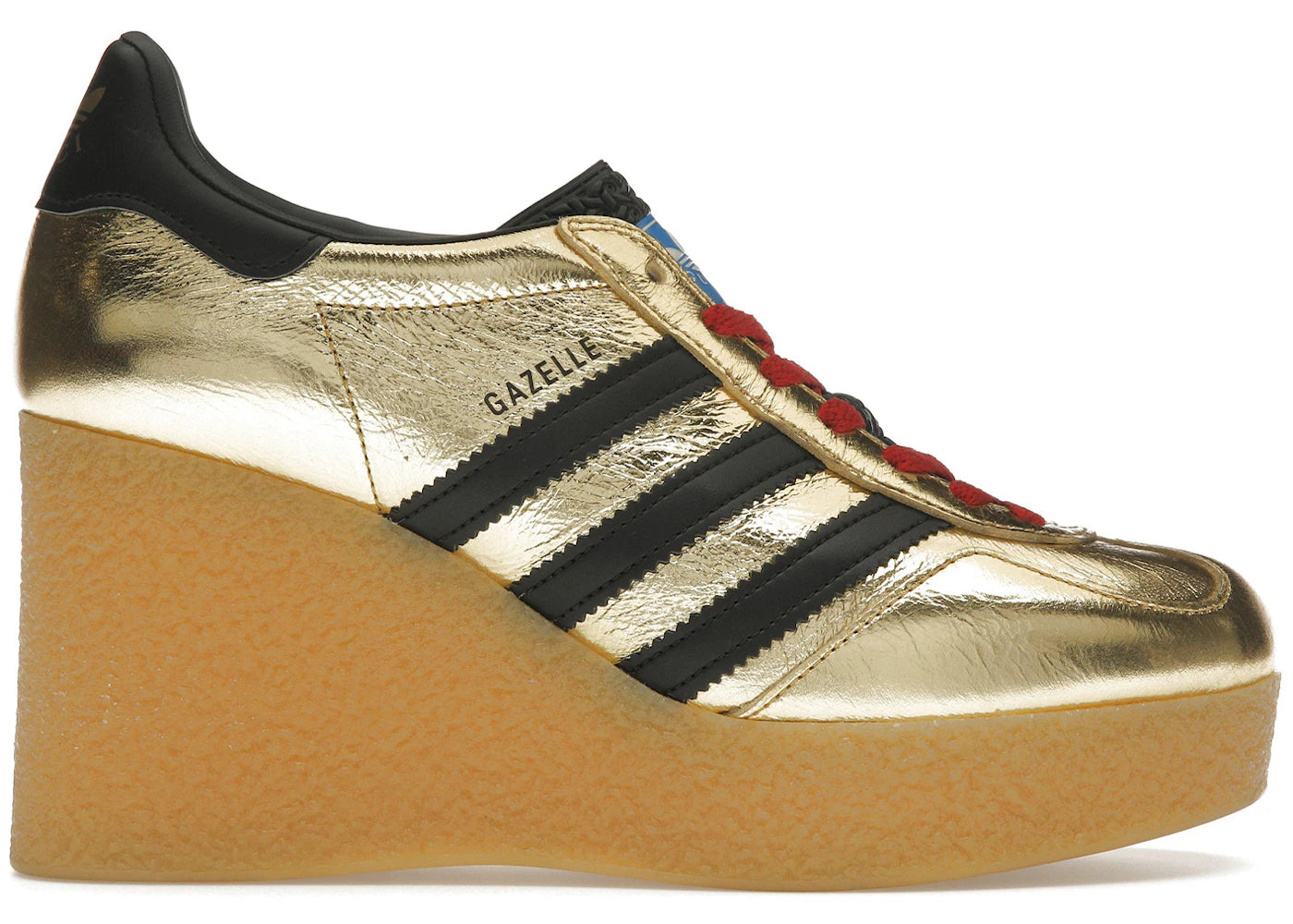adidas x Gucci-Gazelle Wedge Gold Metallic Black (Women's)