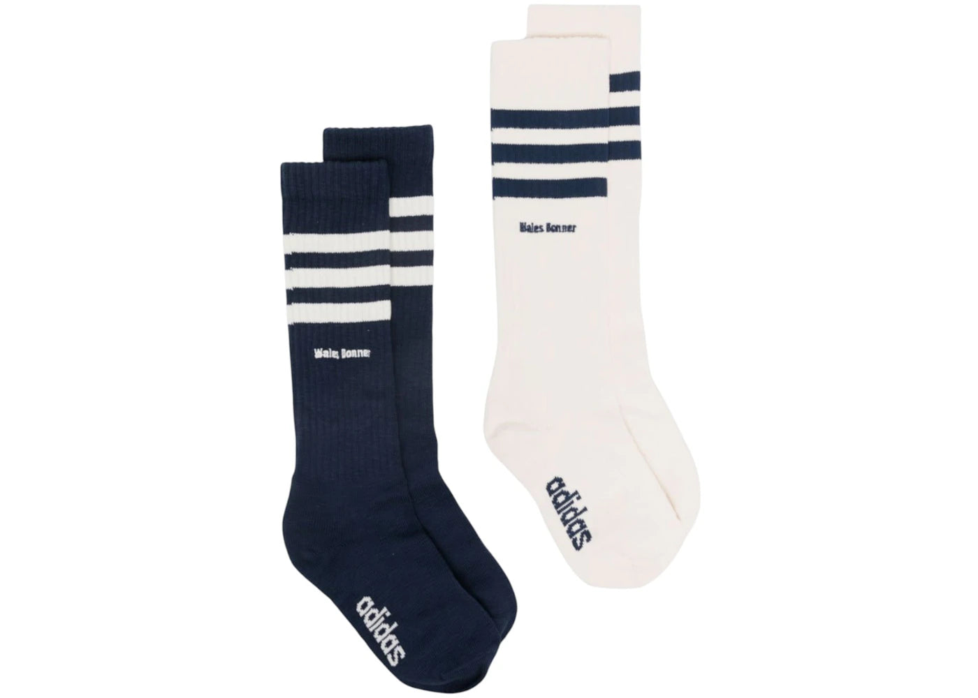 adidas x Wales Bonner 3-Stripe Socks-Washed Jet Black