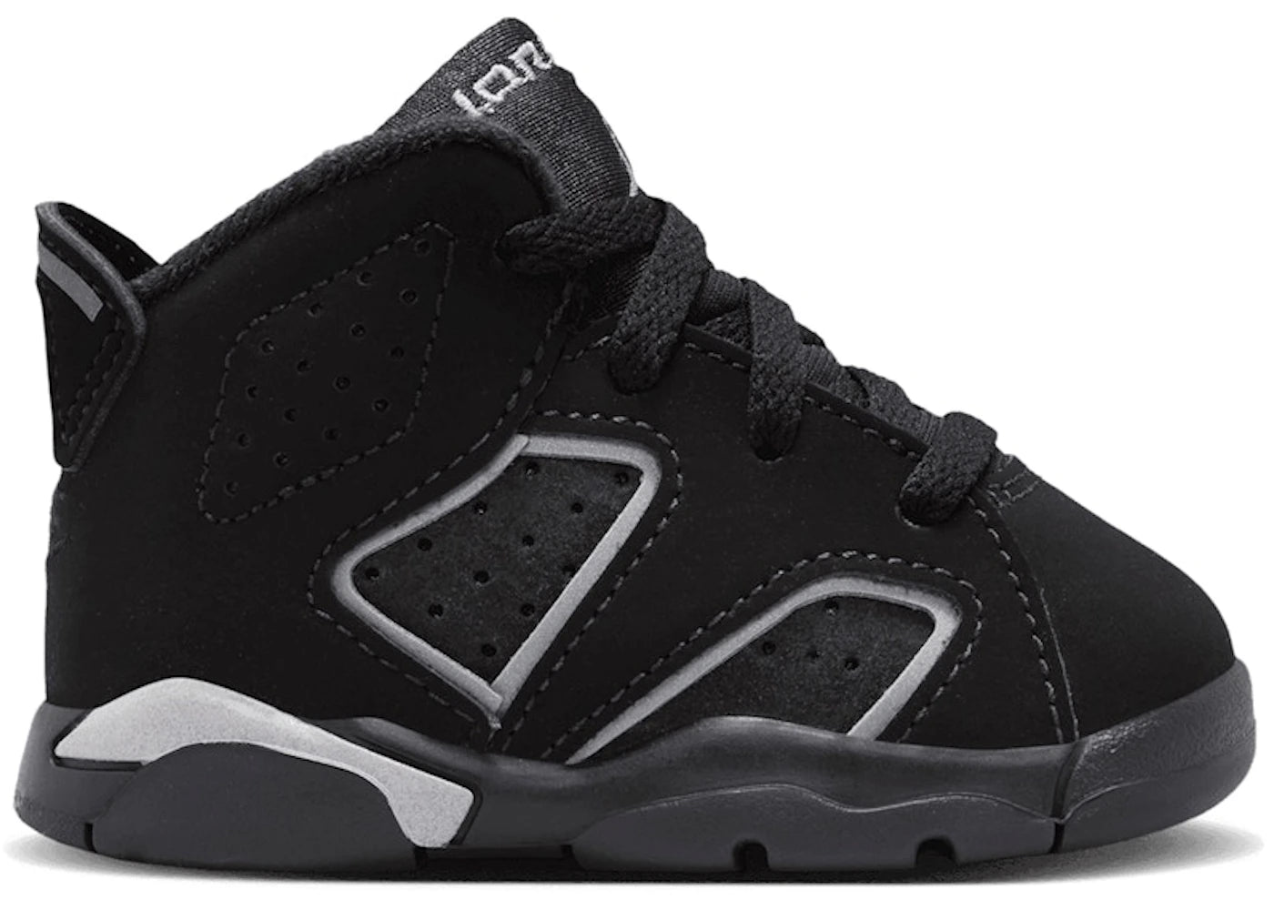 Jordan 6 Retro Black Multi-Color Reflect Silver