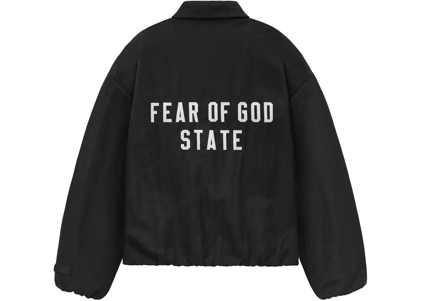 Fear of God Essentials Textured Nylon Trucker Jacket-Black