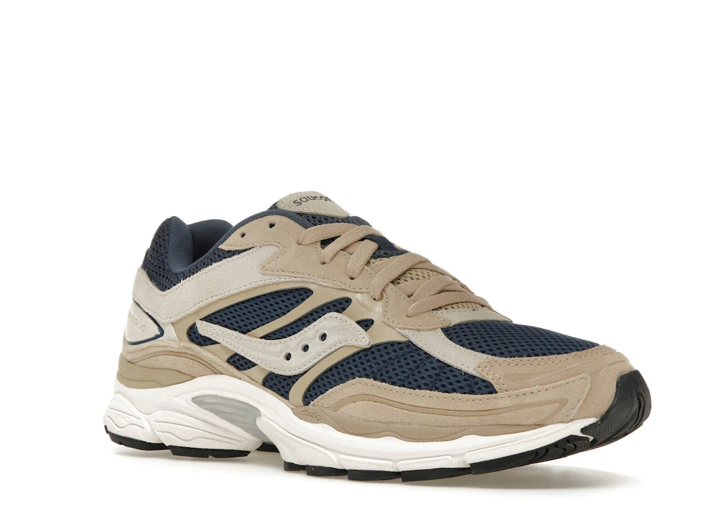 Saucony ProGrid Omni 9 Premium Beige Navy Blue - alternate angle 2
