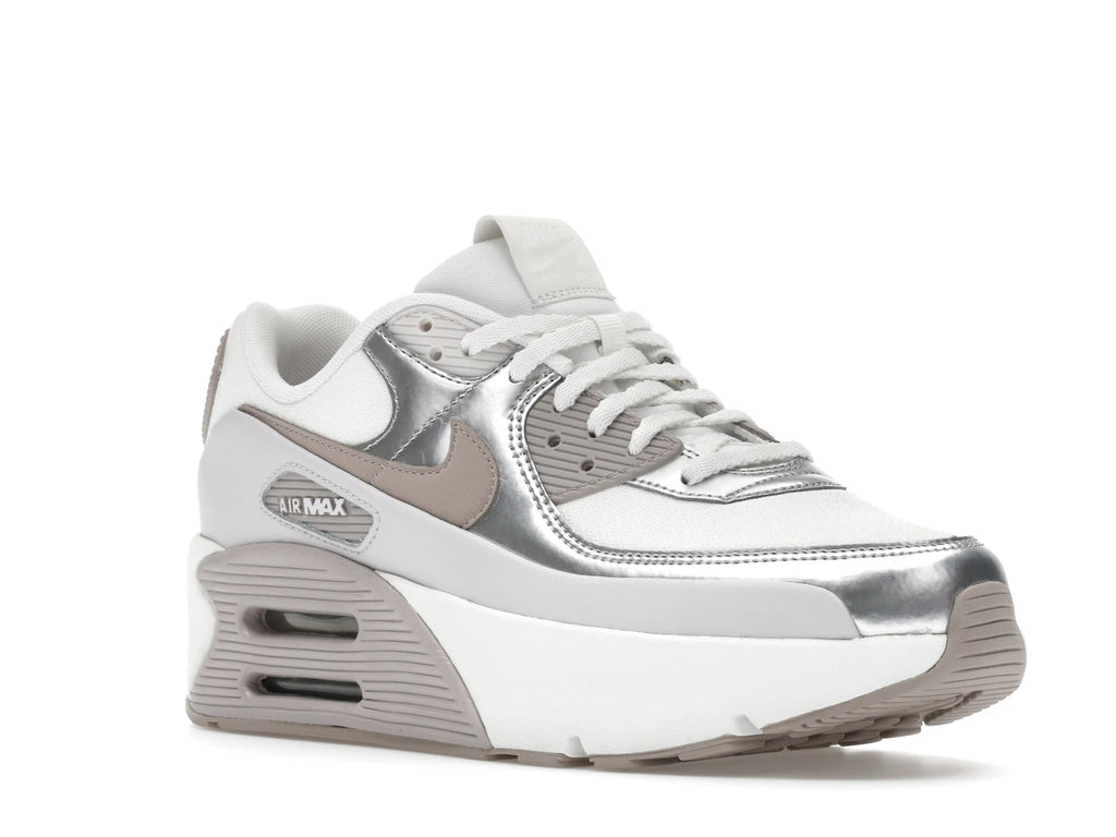Nike Air Max 90 LV8 Summit White Vast Grey Metallic Platinum College Grey - alternate angle 2