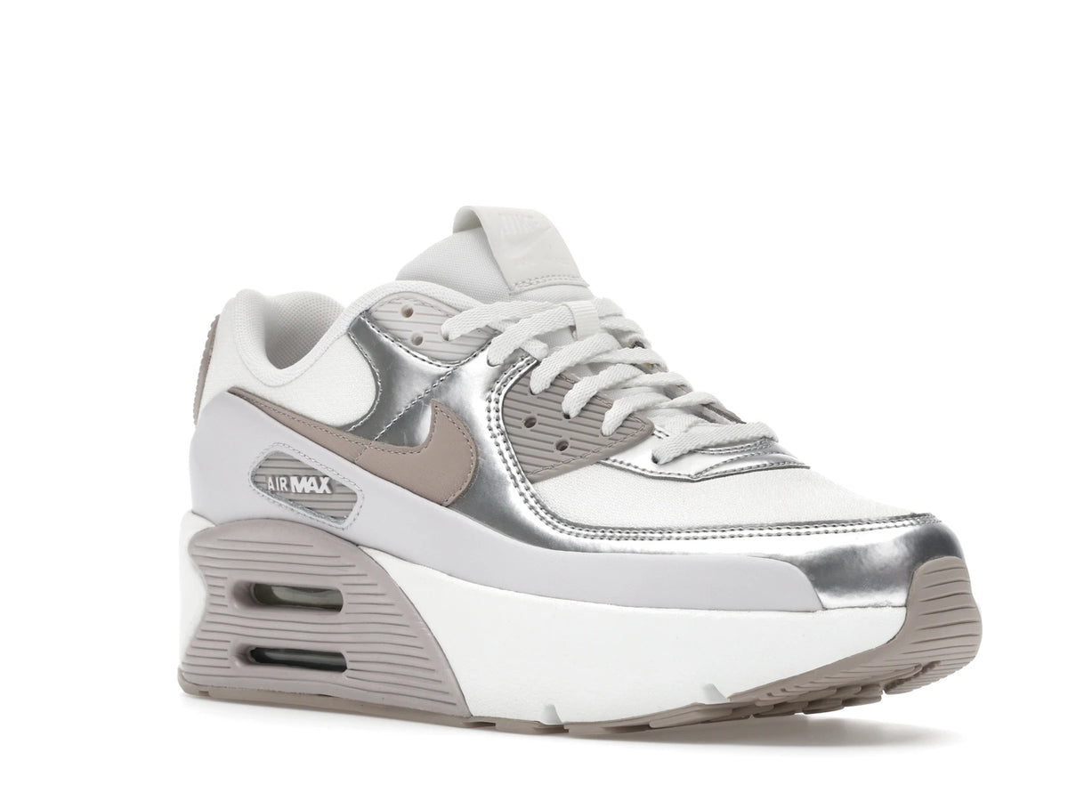 Nike Air Max 90 LV8 Summit White Vast Grey Metallic Platinum College Grey - alternate angle 2