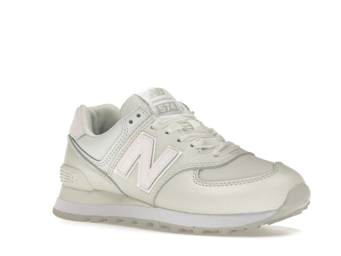 New Balance 574 Cream Leather Pink