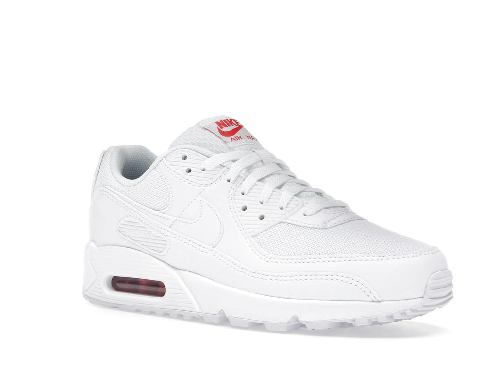 Nike Air Max 90 White Light Crimson - alternate angle 2