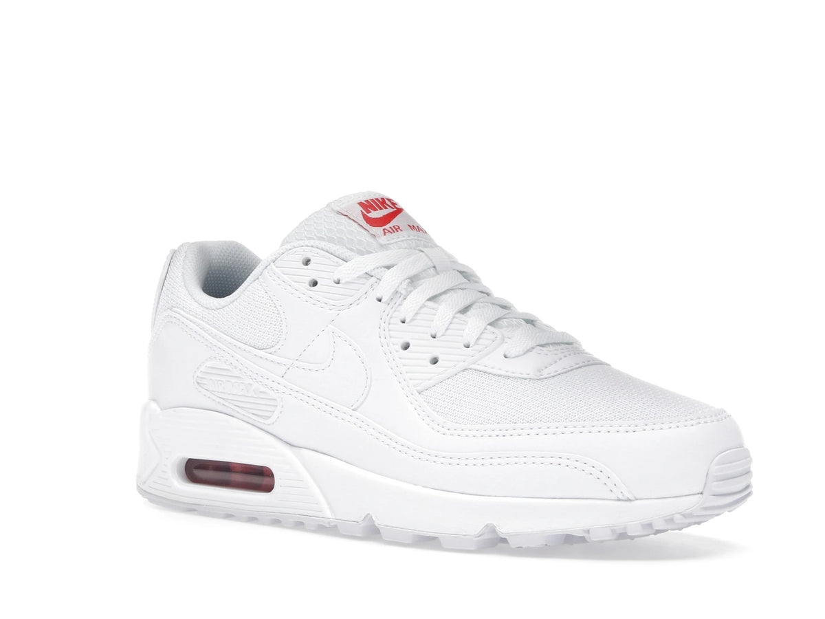 Nike Air Max 90 White Light Crimson - alternate angle 2