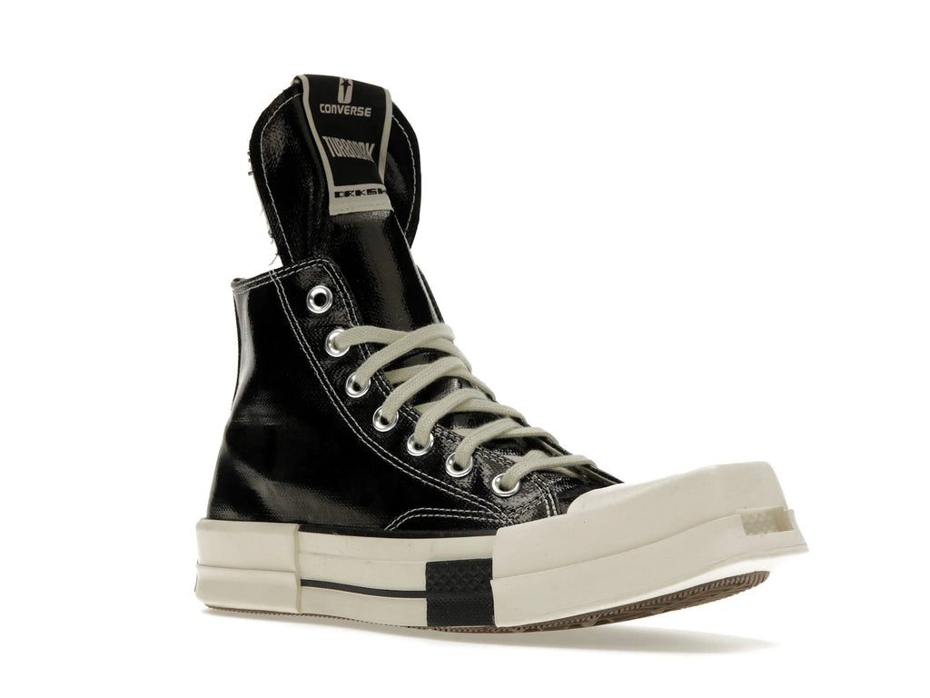Converse TURBODRK Chuck Taylor All Star 70 Hi Rick Owens DRKSHDW Black Lacquered Denim - alternate angle 2