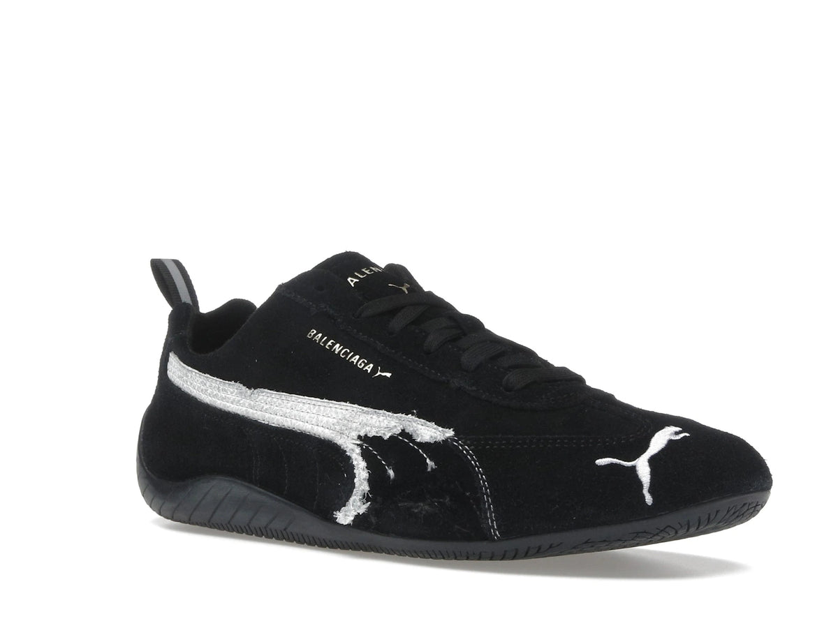 Balenciaga x Puma Speedcat Suede Distressed Black White - alternate angle 2