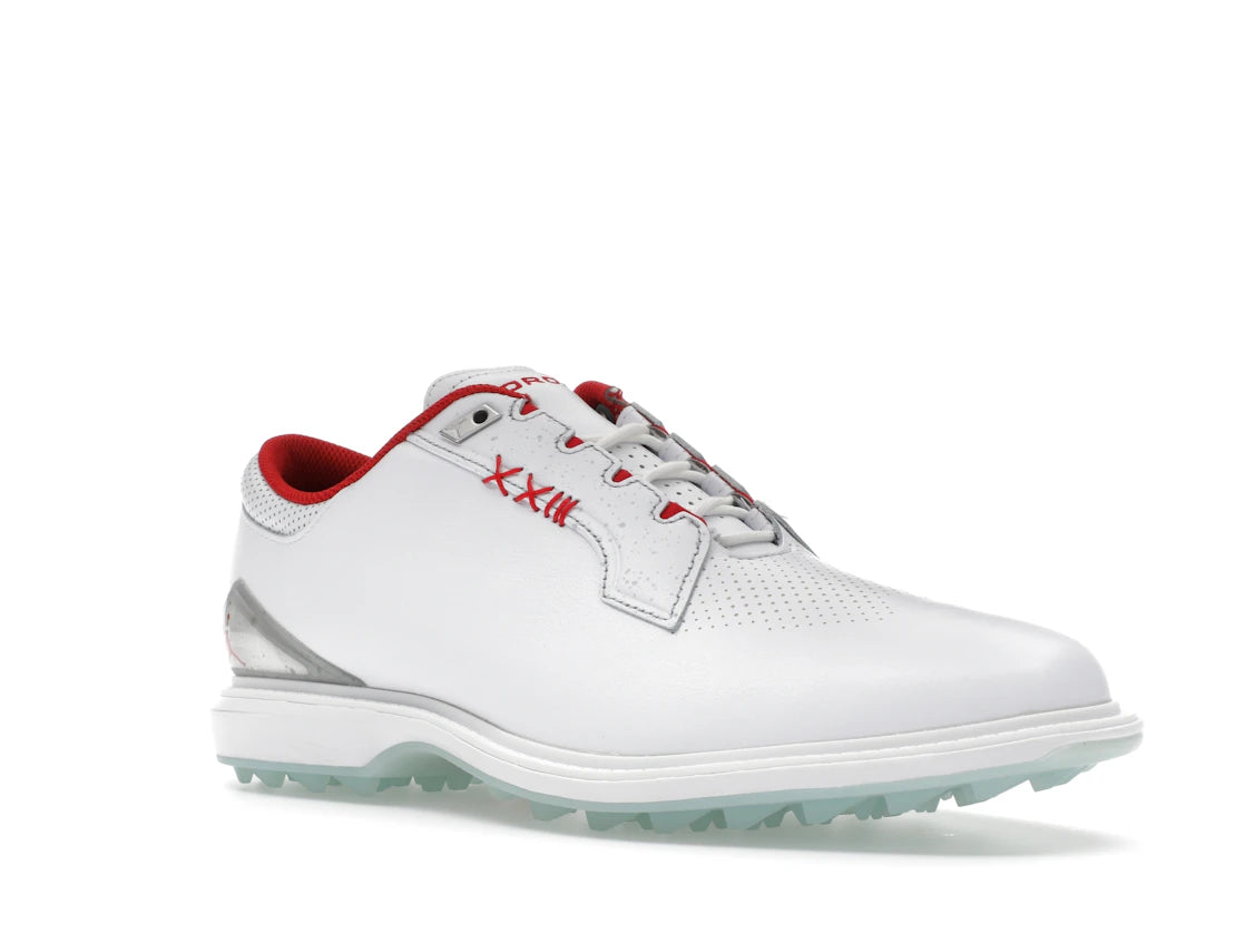 Jordan ADG 5 White Metallic Silver Blue Tint Fire Red