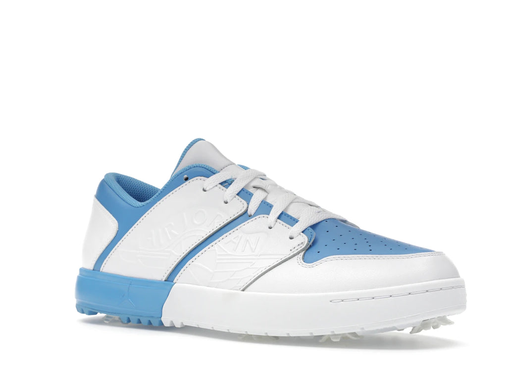 Jordan Nu Retro 1 Low Golf Blanc Bleu Université
