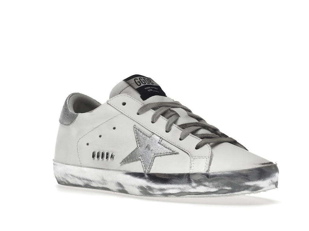 Golden Goose Super-Star White Silver Sparkle